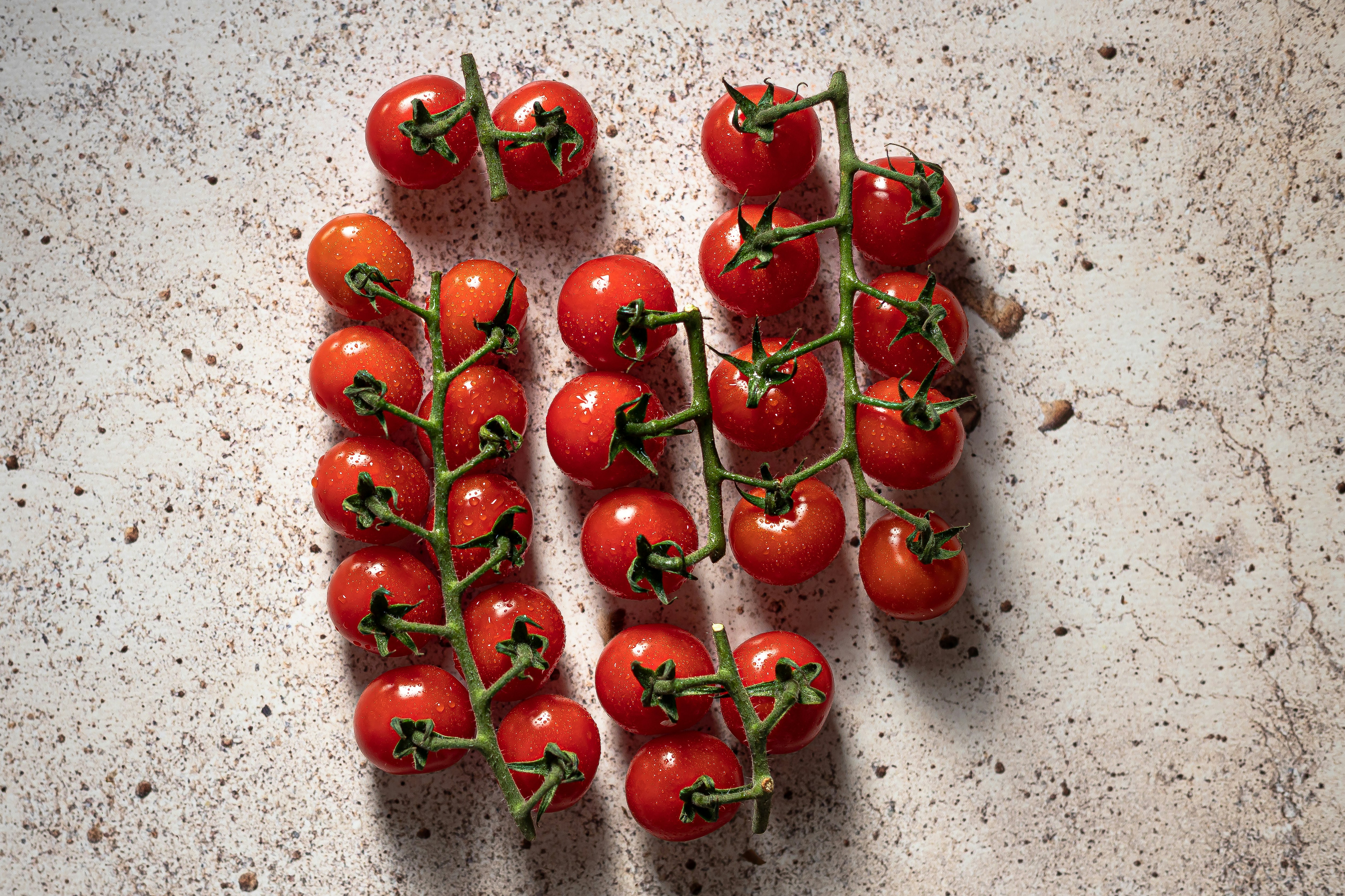 cherry tomatoes on the table