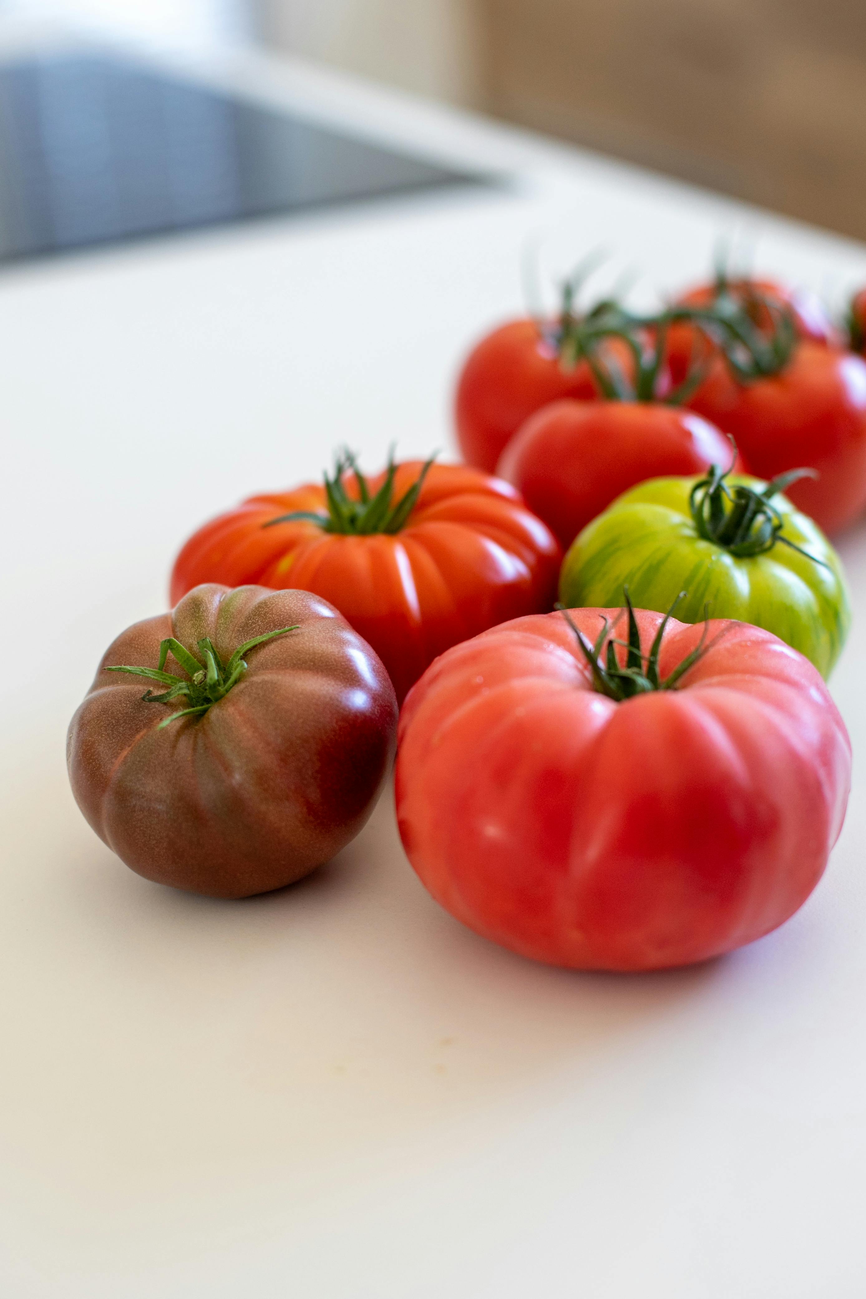 tomatoes on table